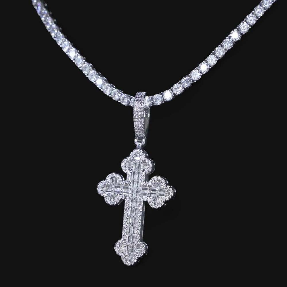 Tennis Cross Pendant With 5 Mm 18inch